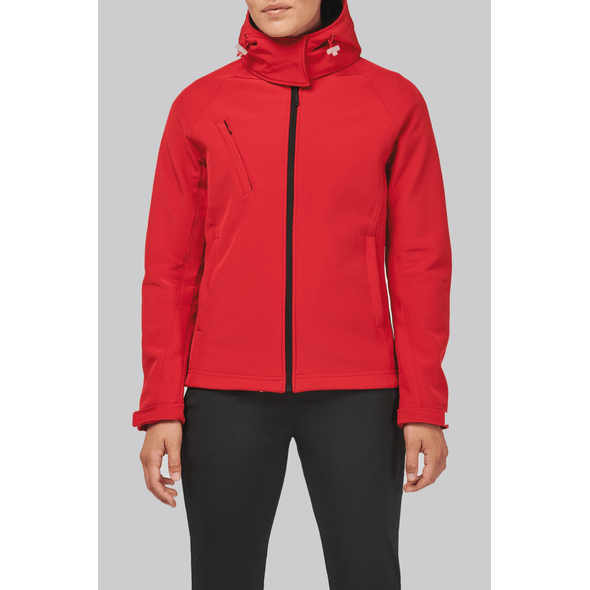 Kariban | Dames softshell jack met afneembare capuchon
